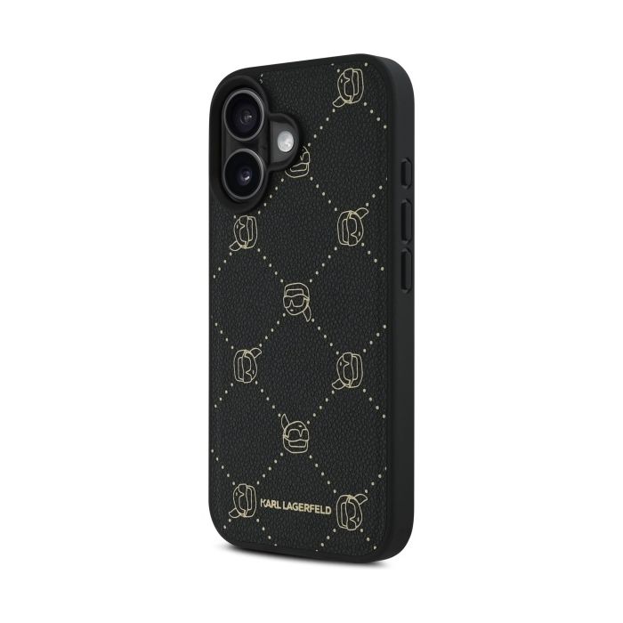 Karl Lagerfeld case for iPhone 16 6,1 KLHMP16SPGKHPHK black Hard Karl Head MagSafe