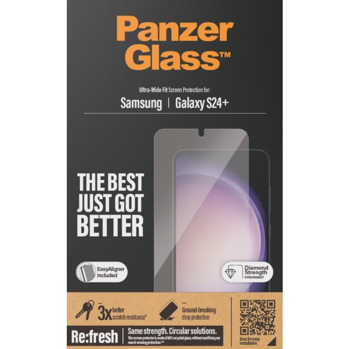 PanzerGlass - Tvrdené sklo Re:fresh UWF s aplikátorom pre Samsung Galaxy S24+ 5G S926/S25+ 5G S936, číra
