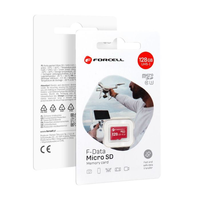 FORCELL F-DATA, pamäťová karta, 128GB UHS-I U3 class 10
