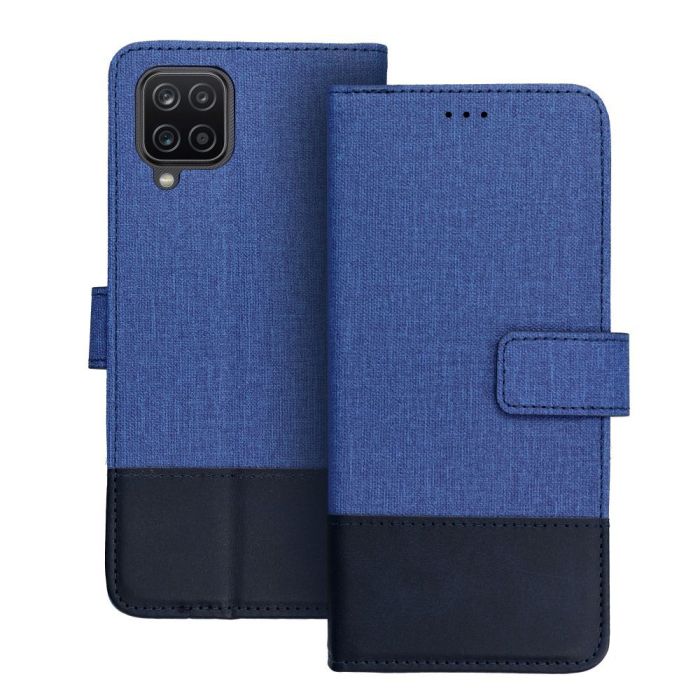 Gomma Book Samsung A12/M12 - modré (s prackou)