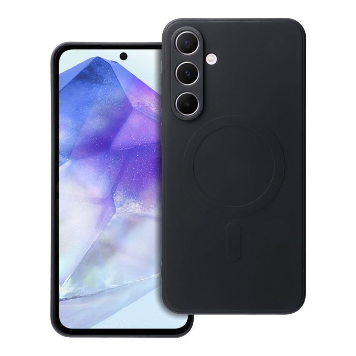 Obal SILICONE MAG COVER MagSafe Samsung Galaxy A55 5G A556 čierny