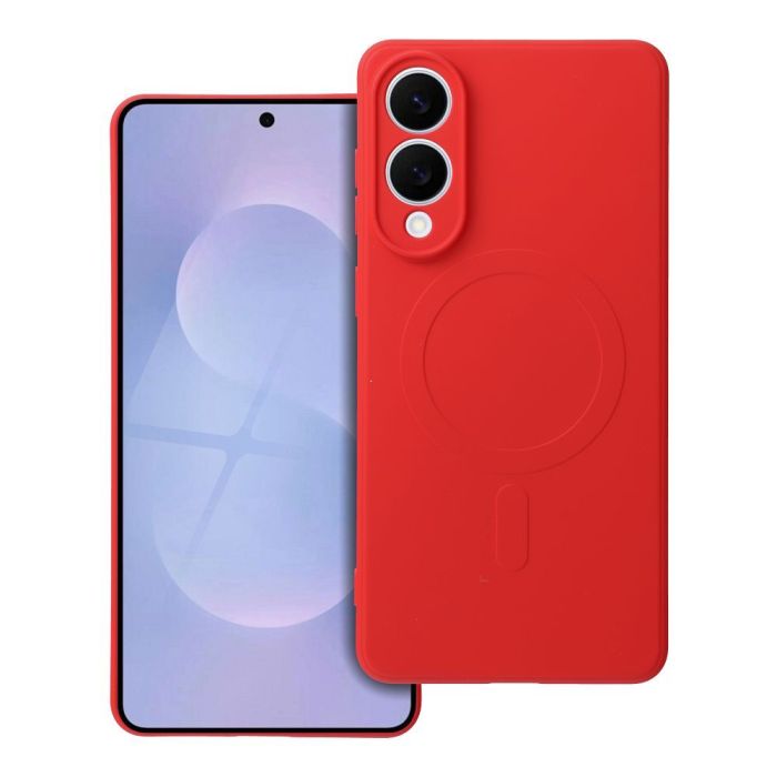 Obal SILICONE MAG COVER MagSafe Samsung Galaxy S25 Edge 5G S937 červený