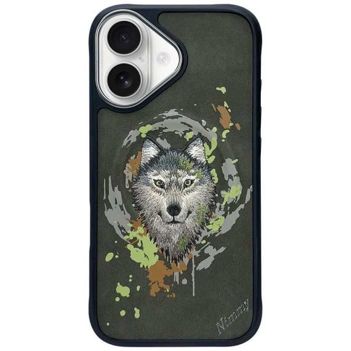 NIMMY case WOLF compatible with MagSafe for IPHONE 16 dark gray