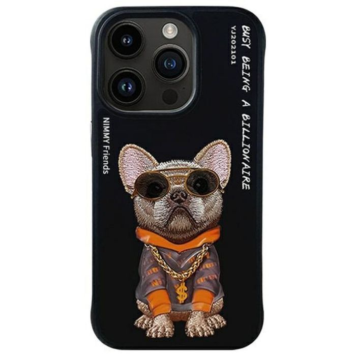 NIMMY case GLASSES COOL DOG for IPHONE 15 Pro Max black