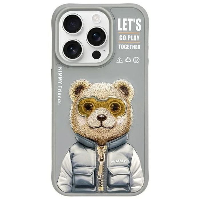 NIMMY case COOL&CUTE 2.0 Bear for IPHONE 15 Pro Max gray