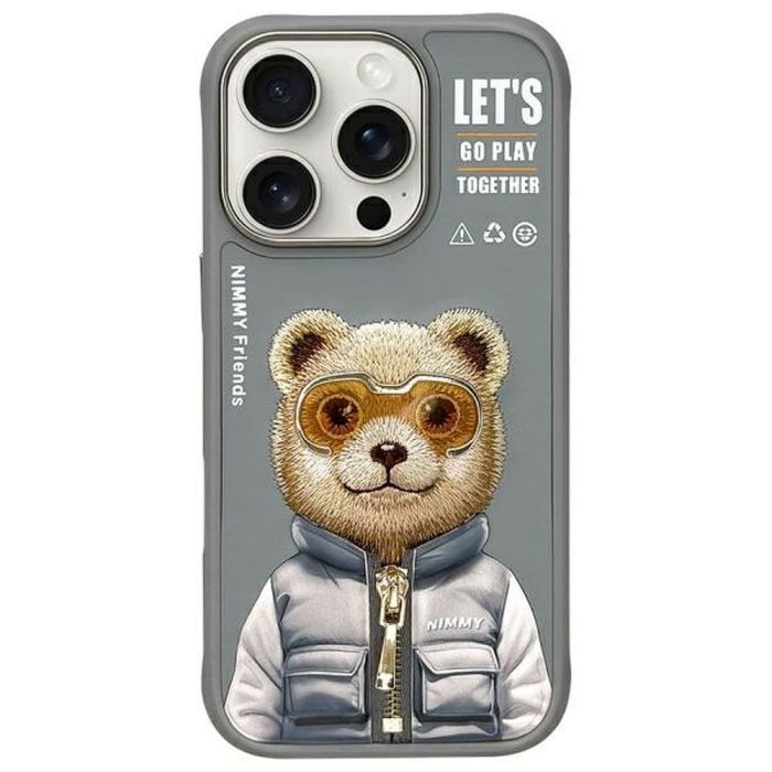 NIMMY case COOL&CUTE 2.0 Bear for IPHONE 16 Pro Max gray