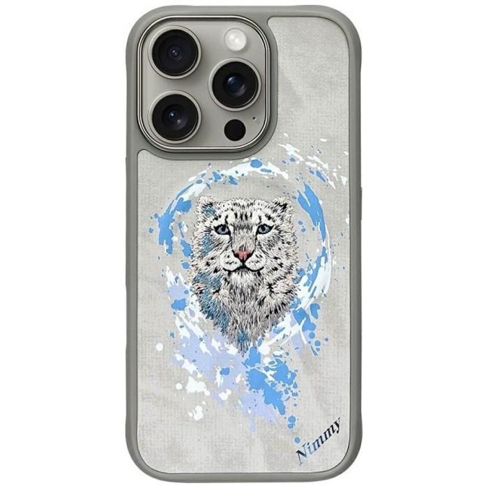 NIMMY case PANTHER compatible with MagSafe for IPHONE 16 Pro Max light gray