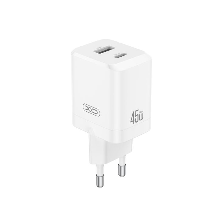 Adaptér XO CE36 PD 45W 1x USB-C 1x USB-A - biely