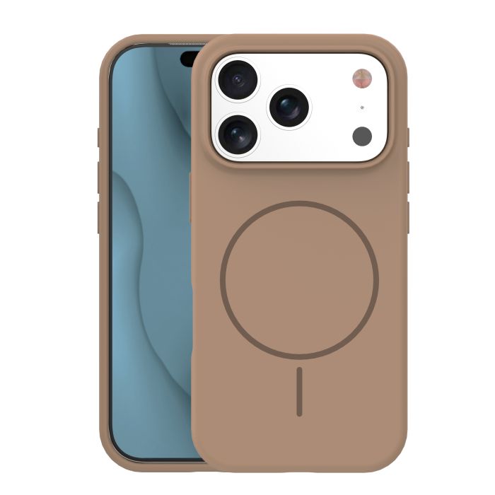 Obal Silicone Thin Mag Apple iPhone 17 Pro Max hnedý