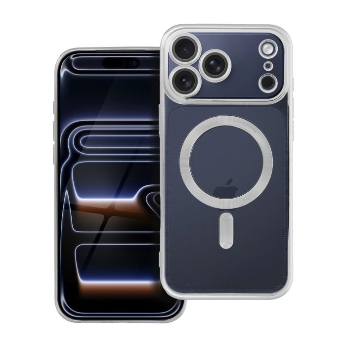 Obal ELECTRO MAG COVER MagSafe Apple iPhone 17 Pro Max strieborný