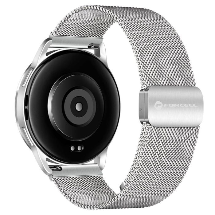 Remienok FORCELL F-DESIGN FS11 magnetický nehrdzavejúca oceľ Samsung Watch 22mm strieborný