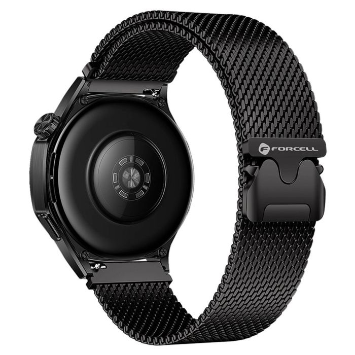 Remienok FORCELL F-DESIGN FS10 nehrdzavejúca oceľ Samsung Watch 20mm čierny