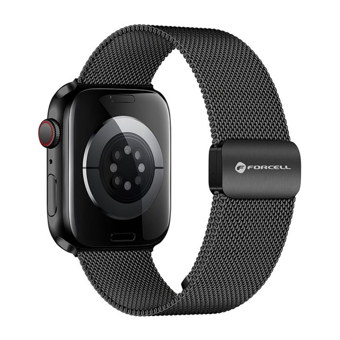 Remienok FORCELL F-DESIGN FA14 magnetický nehrdzavejúca oceľ Apple Watch 38/40/41mm čierny