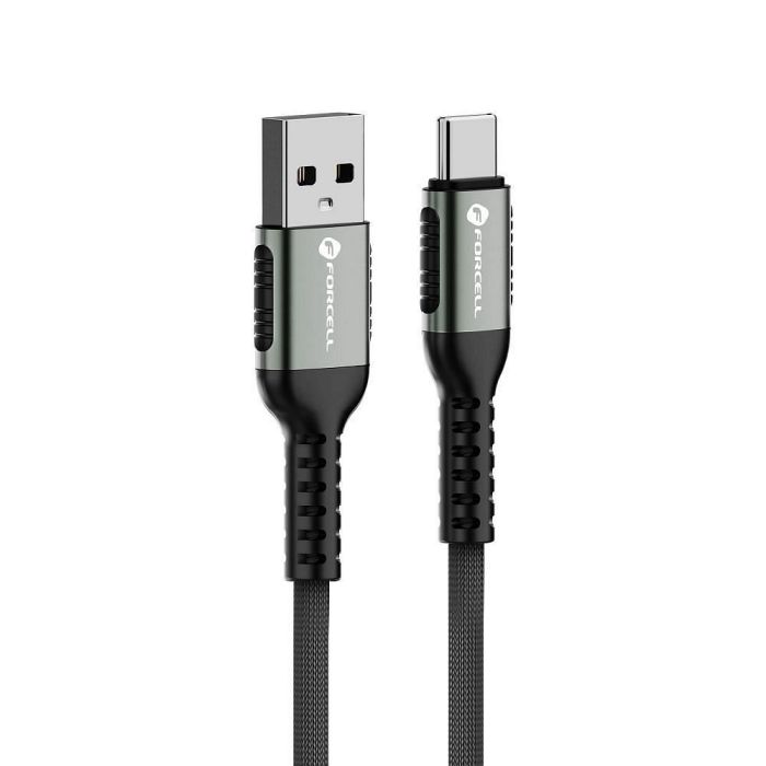 FORCELL F-ENERGY C256 cable USB A to Type C QC4.0 3A 66W Cafule 0,5 m black