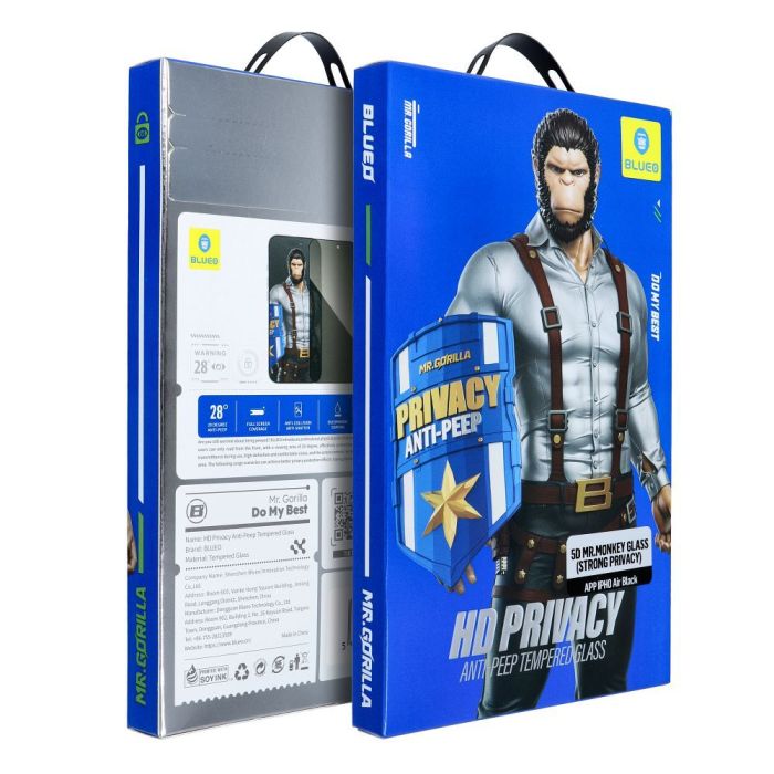 Ochranné sklo Blueo Mr. Monkey Glass 5D HD Privacy Anti-peep Apple iPhone Air čierne