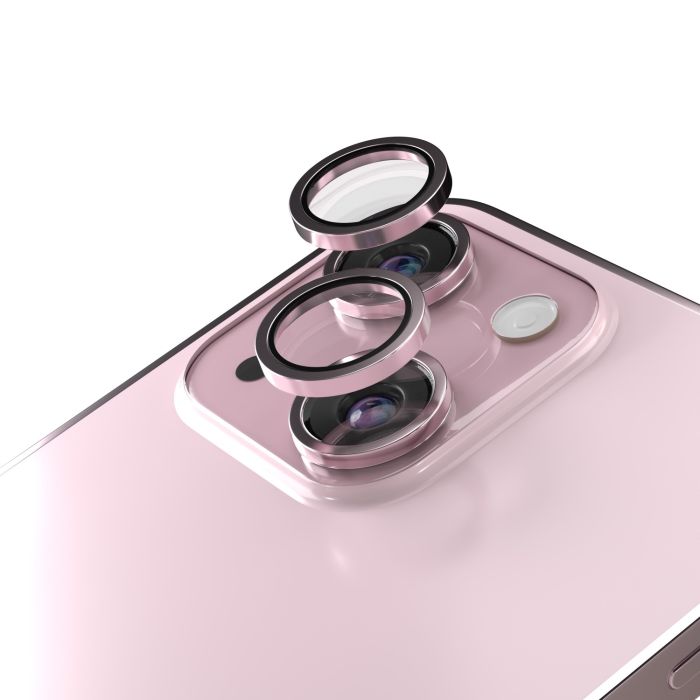 Ochranné sklo na fotoaparát Etteri Camera Lens Protector Apple iPhone 15/15 Plus ružové