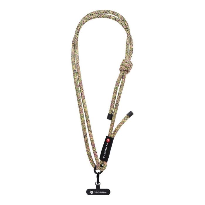 FORCELL F-DESIGN S10X165, šnúrka na krk, 82.5cm, zeleno-ružovo-fialová
