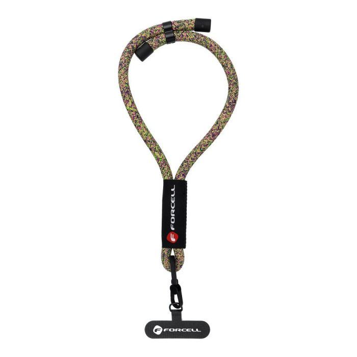 FORCELL F-DESIGN R10X40, šnúrka na zápästie, 20cm, zeleno-ružovo-fialová