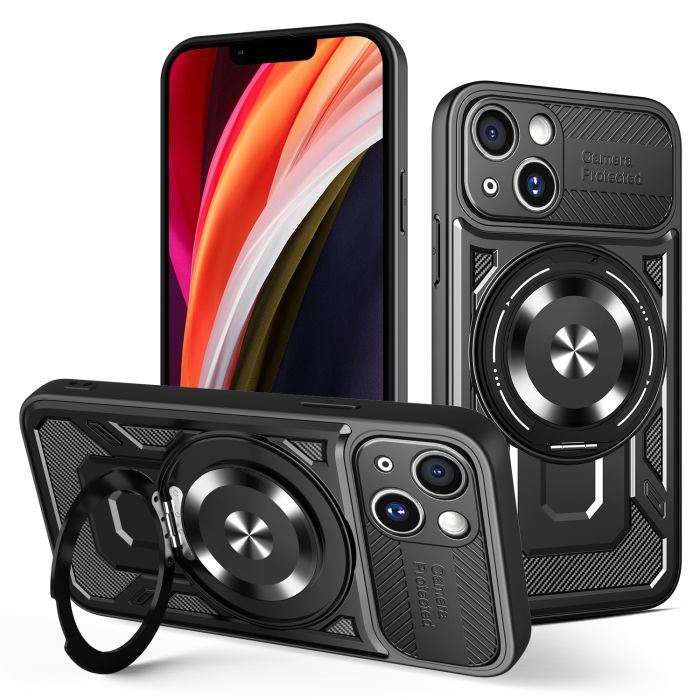 Defender Armor Magsafe Ring TPU/TPC iPhone 14 - čierne