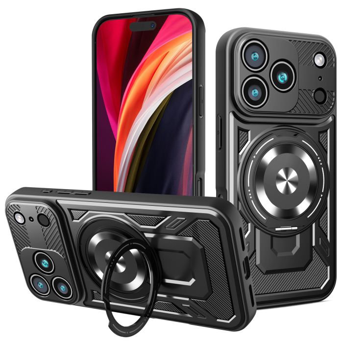 Defender Armor MagSafe Ring TPU/TPC iPhone 17 Pro - čierne