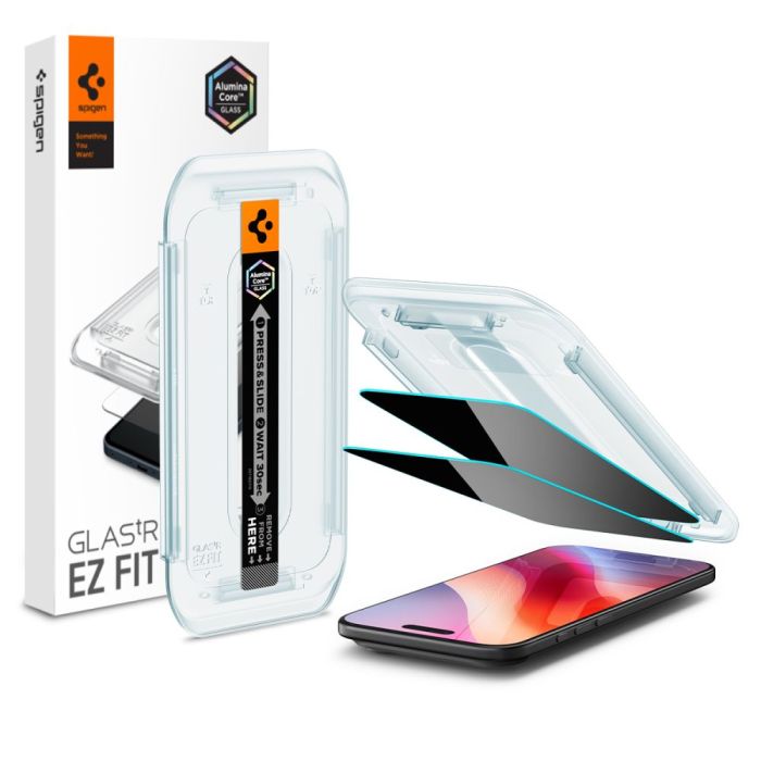 Sklo Spigen Tr ”Ez Fit” 2-Pack iPhone Air Privacy (2ks)