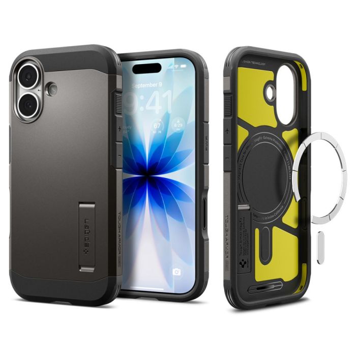 Spigen Tough Armor ”T” Mag Magsafe case for iPhone 17 Gunmetal