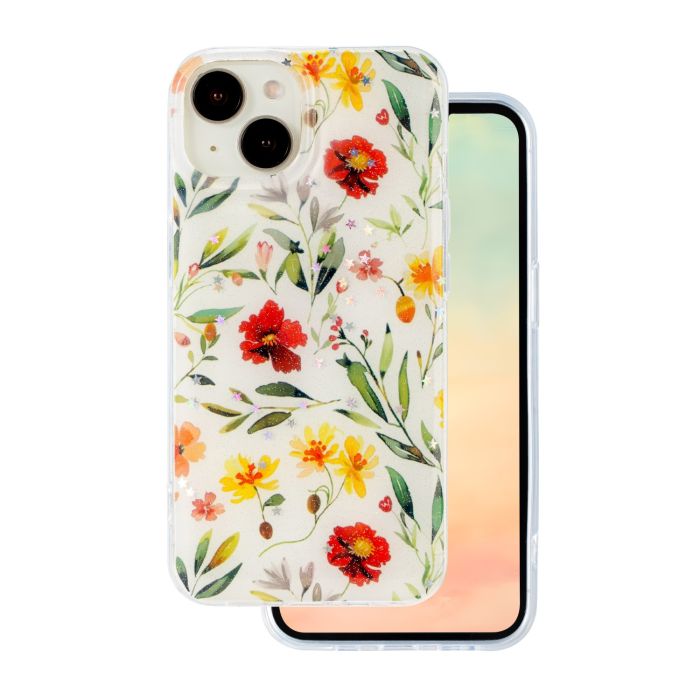 Glow TPU iPhone 11 kvety - biele