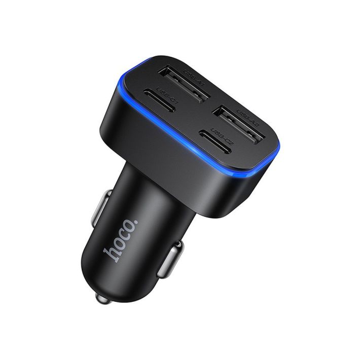 Autonabíjačka Hoco 2xUSB A  Plus 2xUSB C PD QC3.0 42W Z63 - čierna