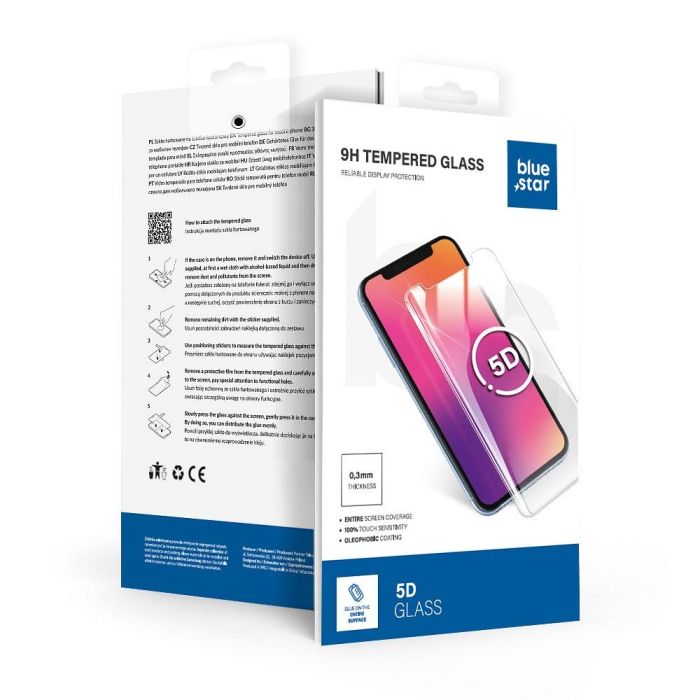 Sklo Bluestar 5D Samsung Galaxy A57 A576 5G celotvárové - čierne