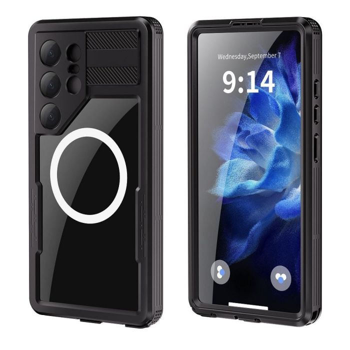Waterproof case SHELLBOX MARS with metal ring for SAMSUNG S26 Ultra black
