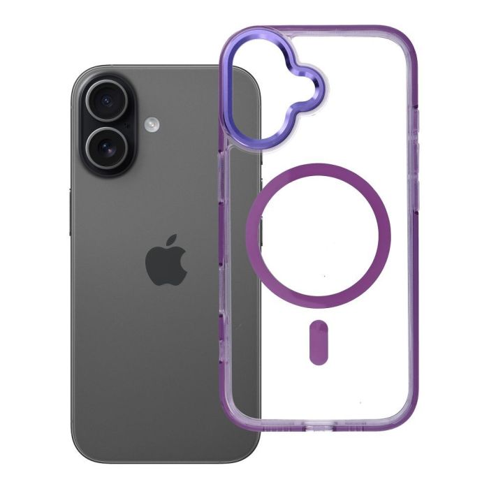 Obal FRAME CLEAR HYBRID MAG COVER MagSafe Apple iPhone 17 fialový