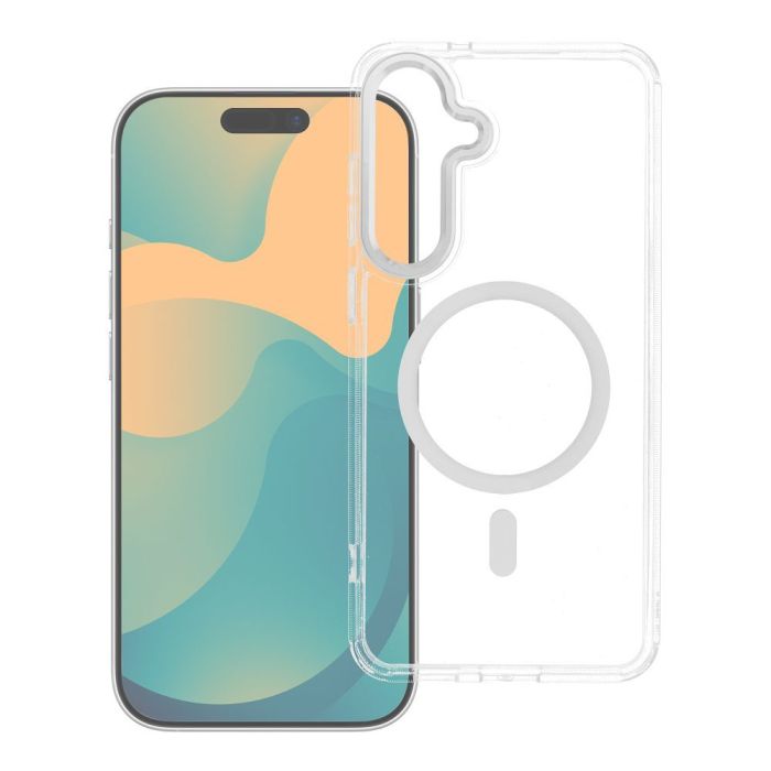 Obal FRAME CLEAR HYBRID MAG COVER MagSafe Samsung Galaxy S25 FE 5G S731 transparentný