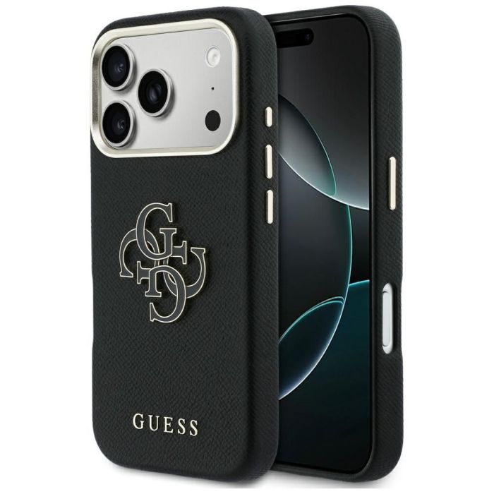Obal Guess PU Resin Logo Apple iPhone 17 Pro GUHCP17L5PS4RGGK čierny