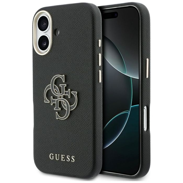 Obal Guess PU Resin Logo Apple iPhone 17 GUHCP17S5PS4RGGK čierny