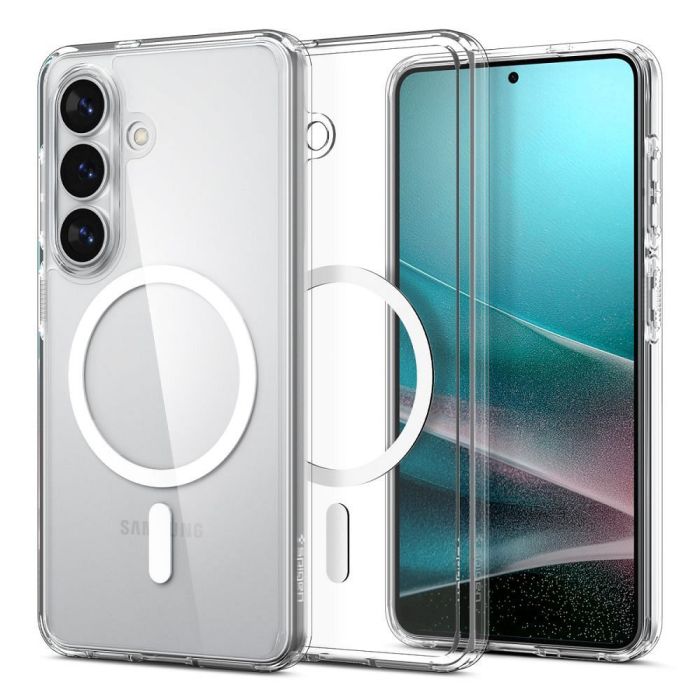 SPIGEN case ULTRA HYBRID MAG compatible with MagSafe for S26 clear / white
