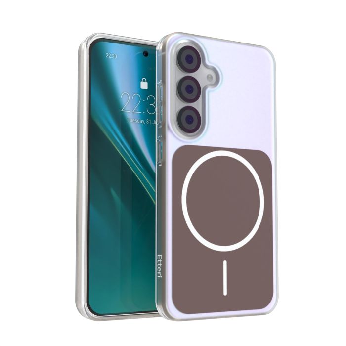 Obal Etteri Hidden Pearl MagSafe Samsung Galaxy S25 5G S931 hnedý