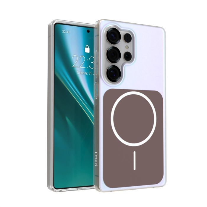 Obal Etteri Hidden Pearl MagSafe Samsung Galaxy S25 Ultra 5G S938 hnedý