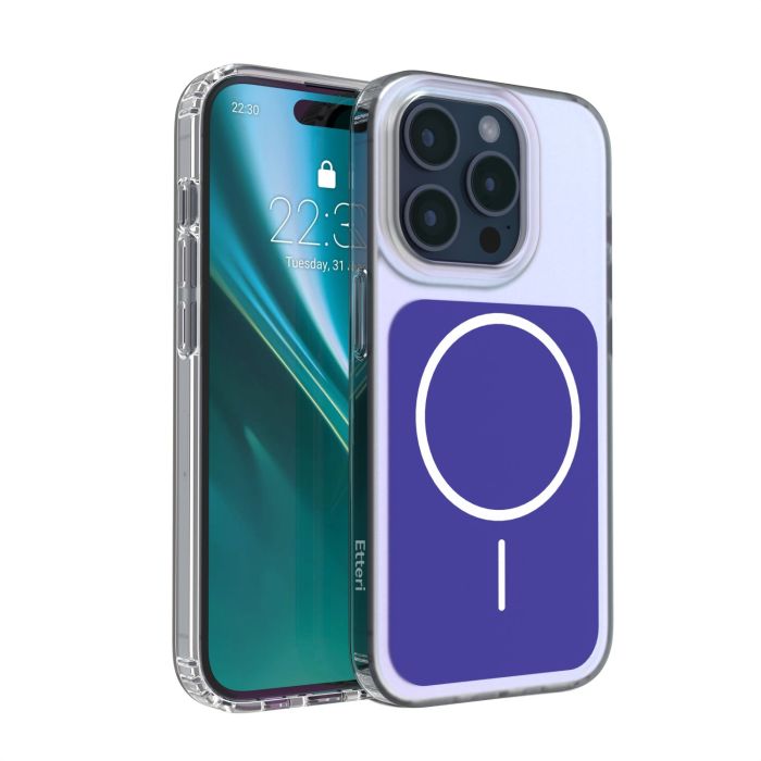 Obal Etteri Hidden Pearl MagSafe Apple iPhone 15 Pro modrý