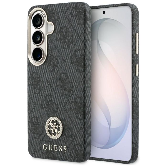 Guess case 4G Rhinestone Round Logo MagSafe for Samsung Galaxy S26 black