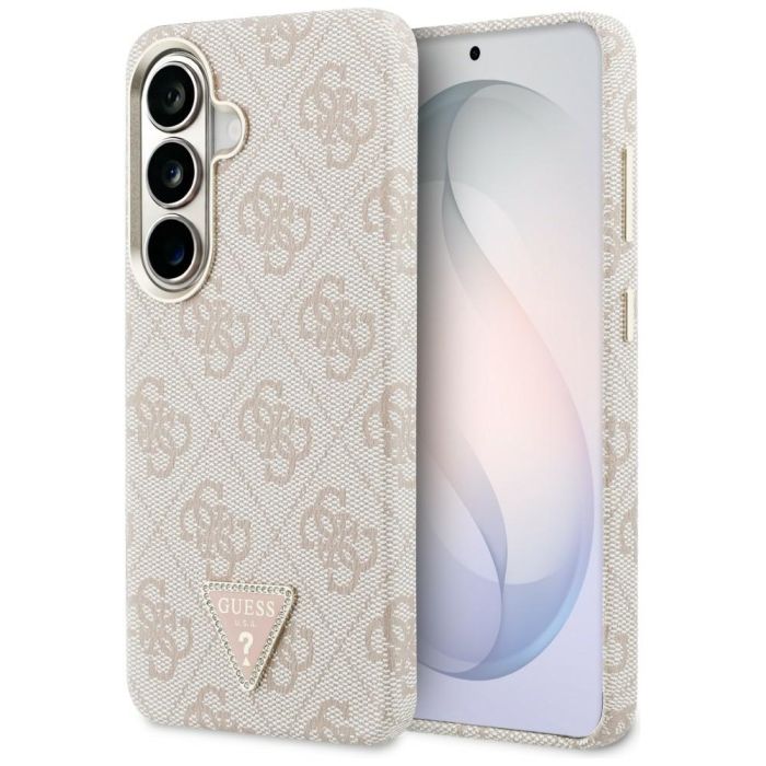 Guess case 4G Triangle Logo MagSafe for Samsung Galaxy S26 pink