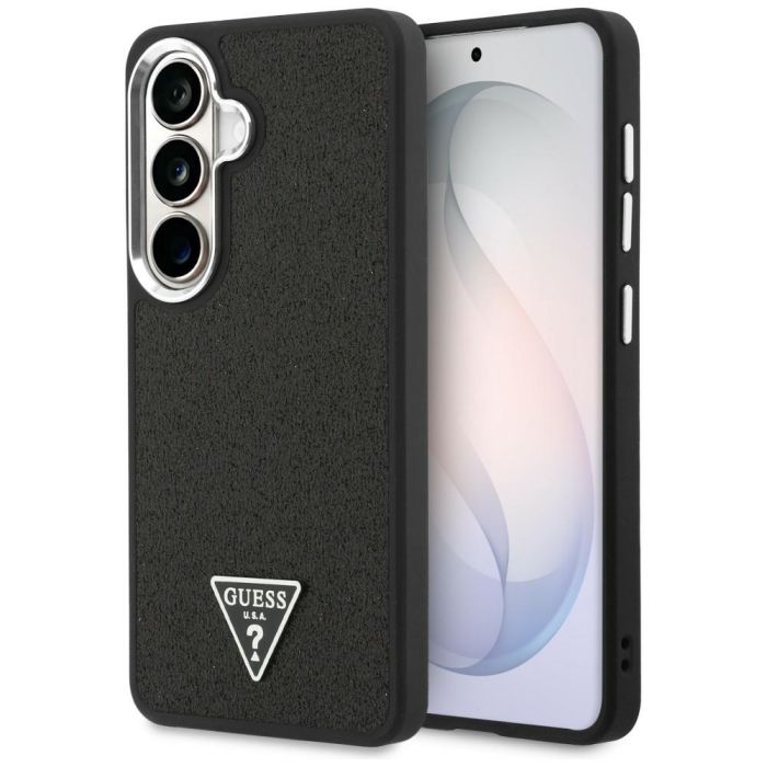 Guess case Fixed Glitter Triangle MagSafe for Samsung Galaxy S26 black