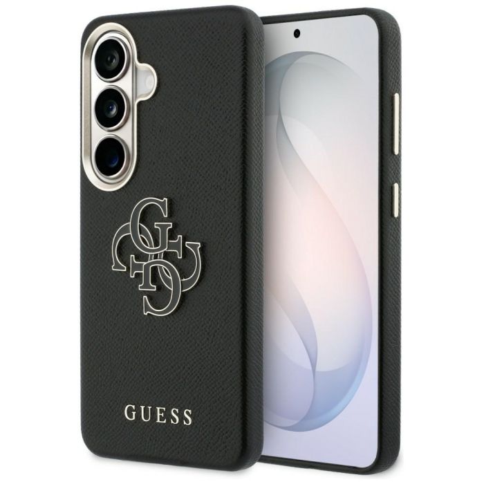 Guess case Grained Big 4G Metal Logo for Samsung Galaxy S26 black
