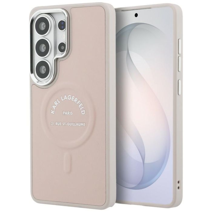 Obal Karl Lagerfeld PU RSG Logo Magnetic Samsung Galaxy S26 Ultra 5G S948 KLHMS26LPSKRSGEP ružový