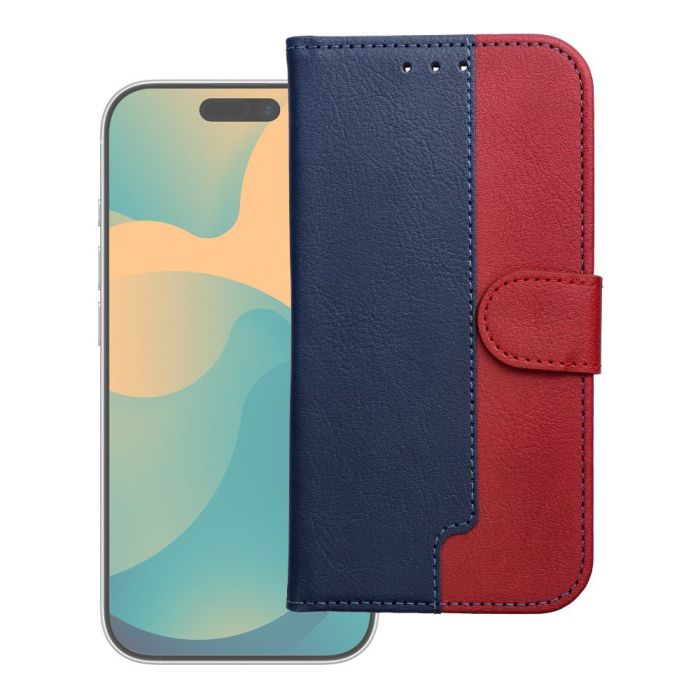Two-tone Split Book iPhone 17 Pro Max - modro-červený