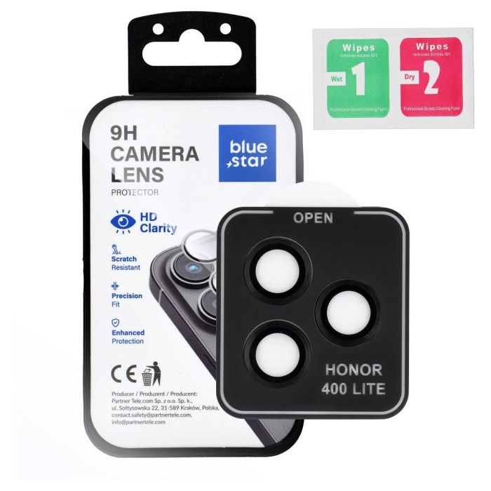 Ochranné sklo na fotoaparát Blue Star Camera Lens Protector Easy Install Honor 400 Lite 5G čierne