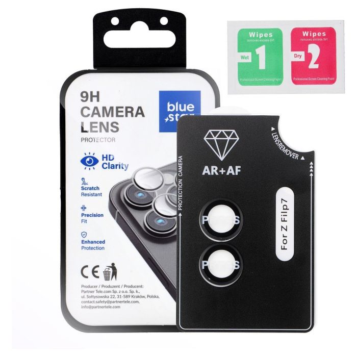Ochranné sklo na fotoaparát Blue Star Camera Lens Protector Easy Install Samsung Galaxy Z Flip7 5G F766 čierne