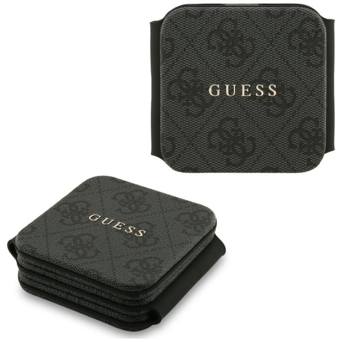 Guess PU 4G MagSafe bezdrôtová nabíjačka 3v1 GUFWC4GEMK čierna
