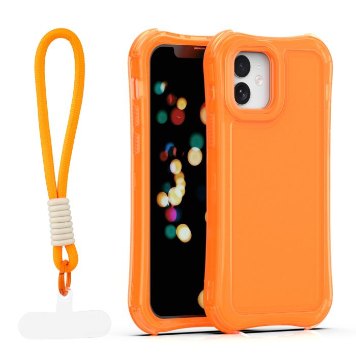 Obal Safepop Strap Apple iPhone 12/12 Pro oranžový