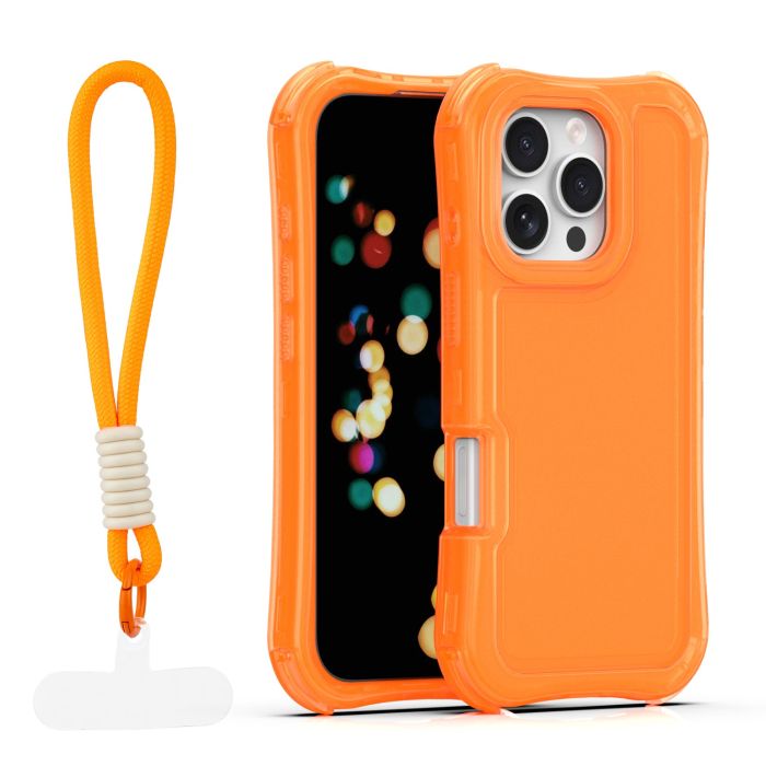 Obal Safepop Strap Apple iPhone 16 Pro Max oranžový