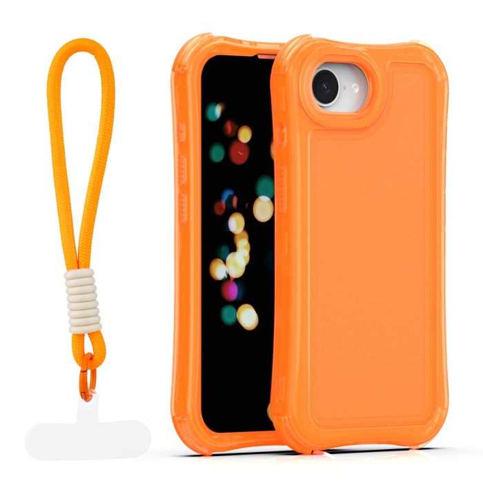 Obal Safepop Strap Apple iPhone 16e/17e oranžový